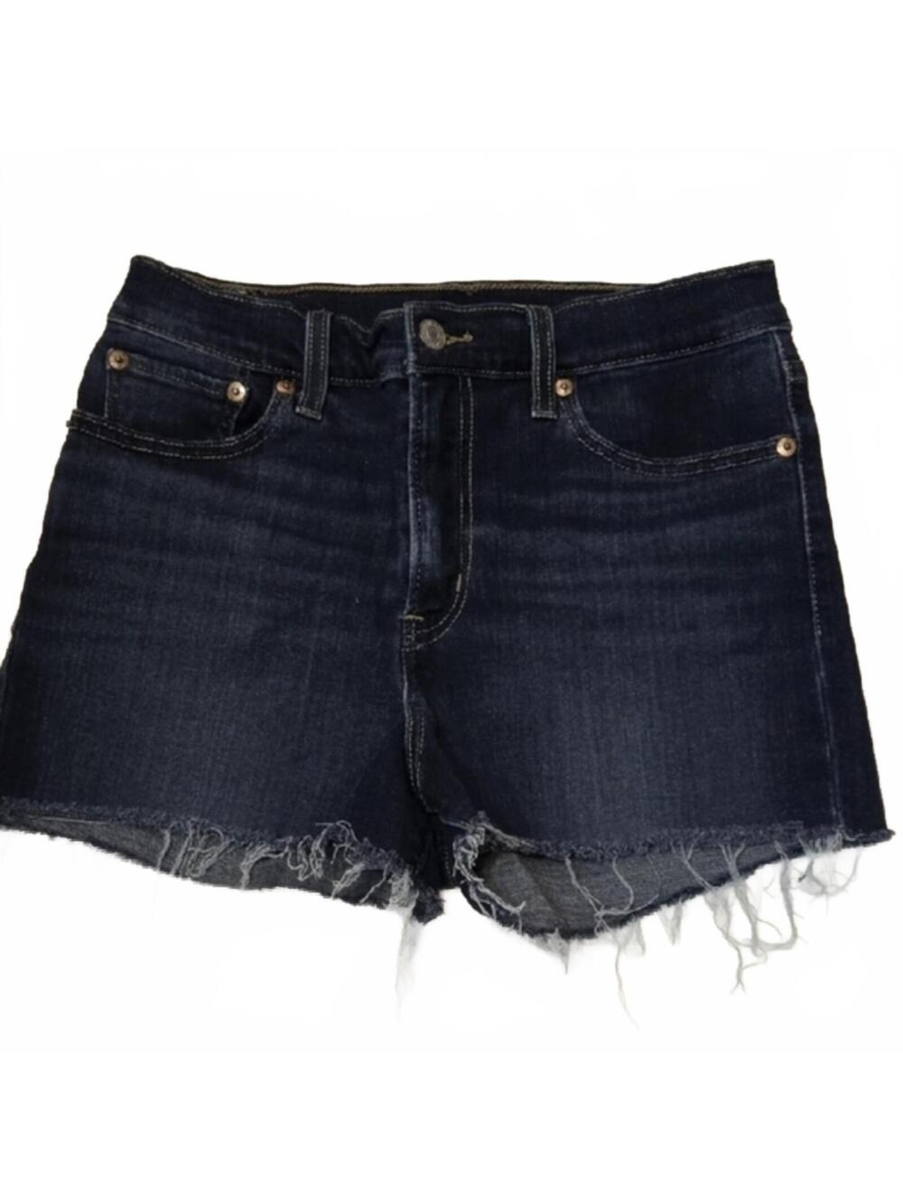 Levi's Dark Blue High Rise Cutoff Jean Shorts Size 28 Waist (US 6)